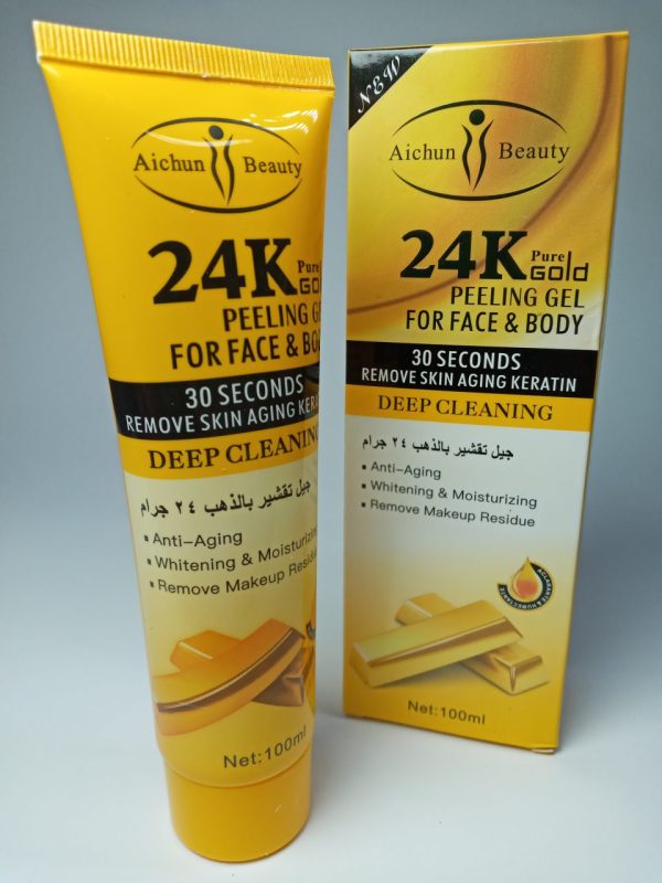 Gel exfoliante de oro puro de 24K (Aichun Beauty) 100ml.