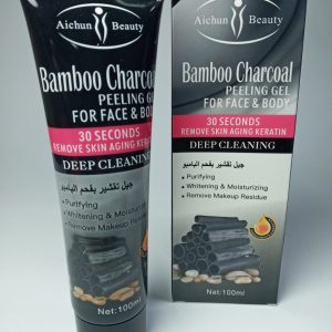 Gel exfoliante de cuerpo a base de bambú y carbón (Aichun Beauty) 100ml